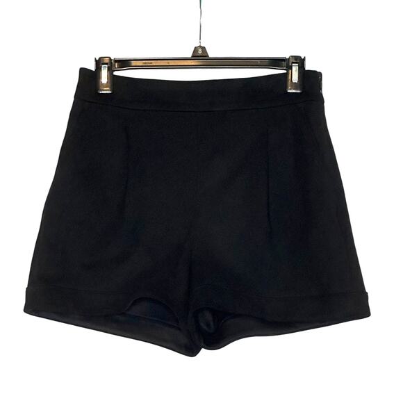 Express black velvet  pleated high shorts size 2 - Picture 1 of 16